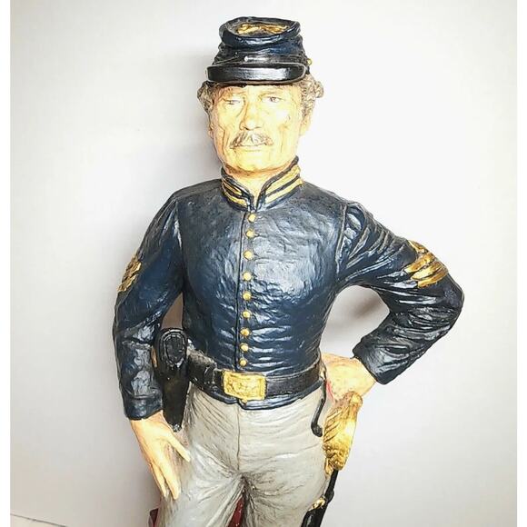 Rare 24" Civil War Union Cavalry Soldier Chalkware Statue Similar to Cacciapuoti - Picture 5 of 16
